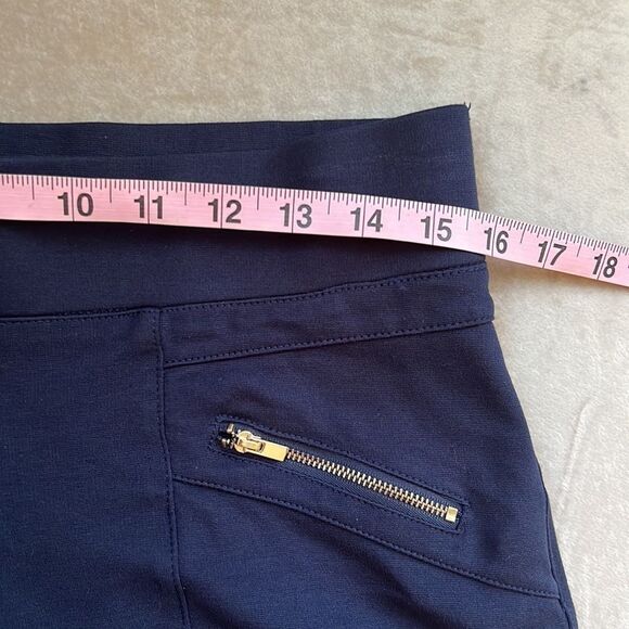 *CI Sono* Jrs XL (Run small) Navy Stretxh Cuffed Lounge Zipper Pocket Shorts EUC - Picture 6 of 9